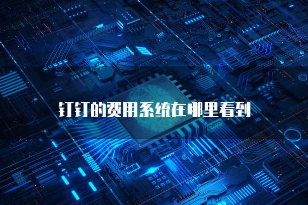 钉钉的费用系统在哪里看到