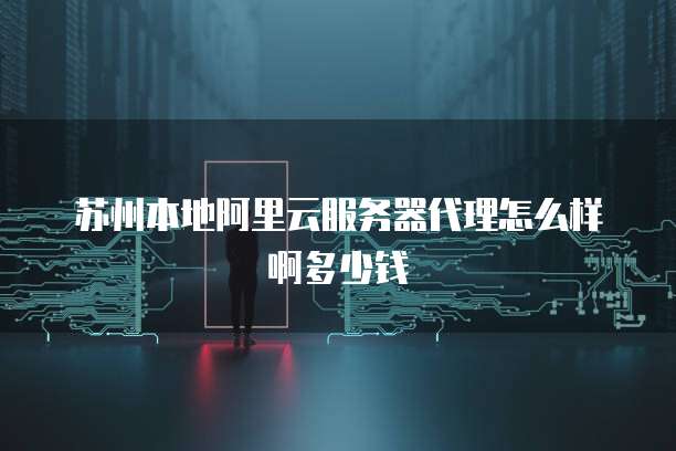 苏州本地阿里云服务器代理怎么样啊多少钱