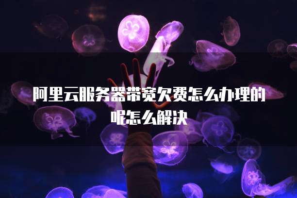 阿里云服务器带宽欠费怎么办理的呢怎么解决
