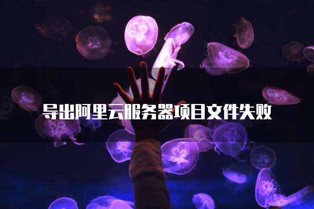 导出阿里云服务器项目文件失败