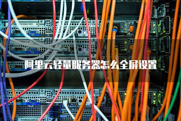 阿里云轻量服务器怎么全屏设置