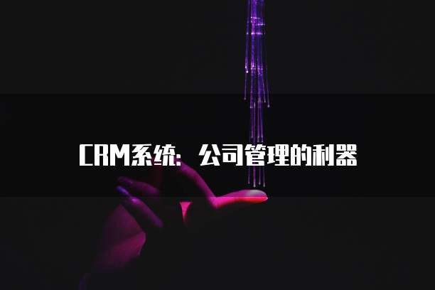 CRM系统：公司管理的利器