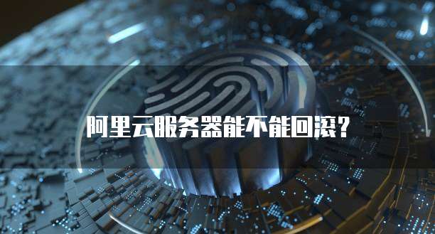 阿里云服务器能不能回滚？