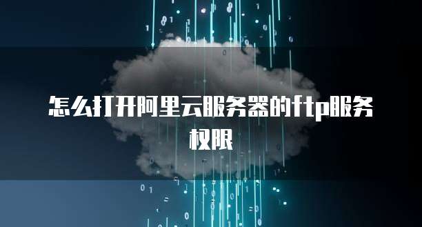 怎么打开阿里云服务器的ftp服务权限