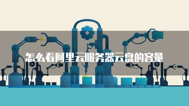 怎么看阿里云服务器云盘的容量