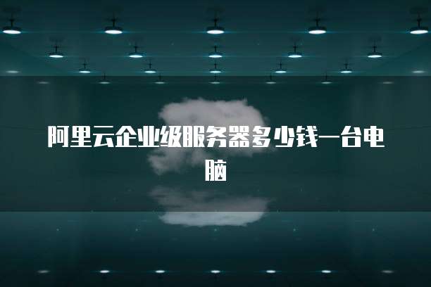 阿里云企业级服务器多少钱一台电脑