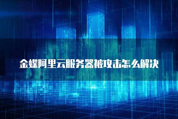 金蝶阿里云服务器被攻击怎么解决