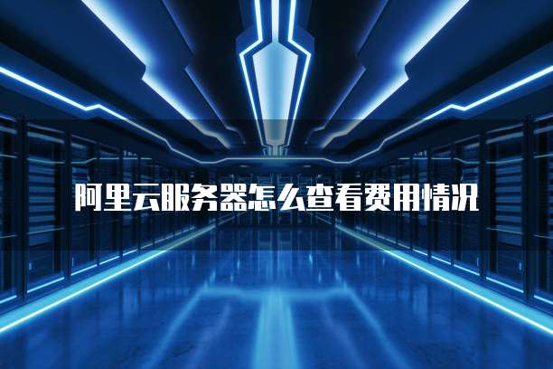 阿里云服务器怎么查看费用情况