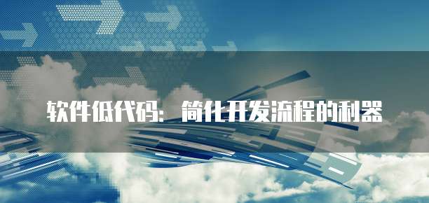 软件低代码:简化开发流程的利器