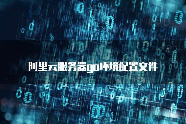 阿里云服务器go环境配置文件