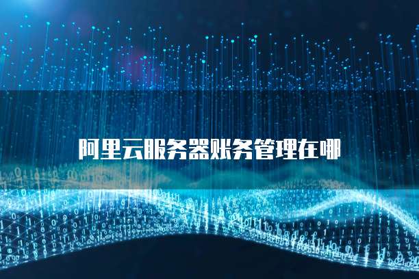 阿里云服务器账务管理在哪