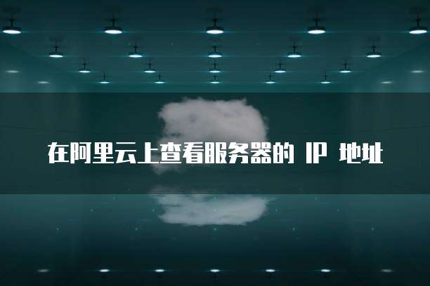在阿里云上查看服务器的 IP 地址