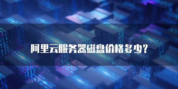 阿里云服务器磁盘价格多少?
