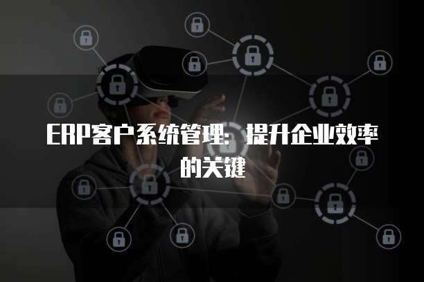 ERP客户系统管理:提升企业效率的关键