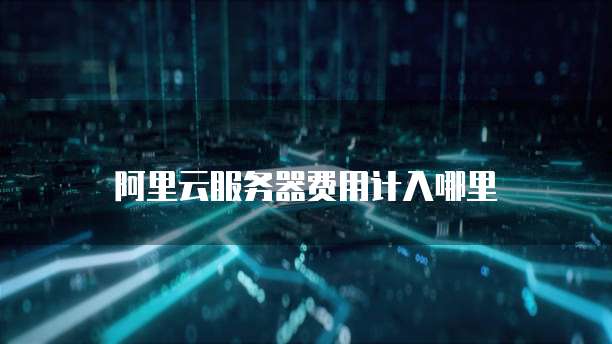 阿里云服务器费用计入哪里