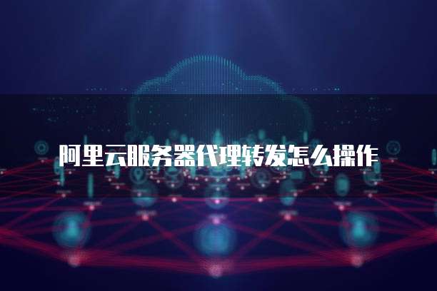 阿里云服务器代理转发怎么操作