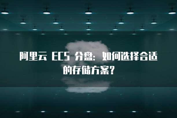 阿里云 ECS 分盘:如何选择合适的存储方案?