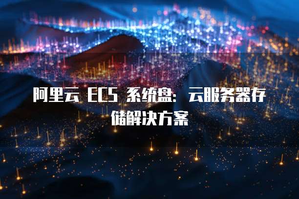 阿里云 ECS 系统盘:云服务器存储解决方案