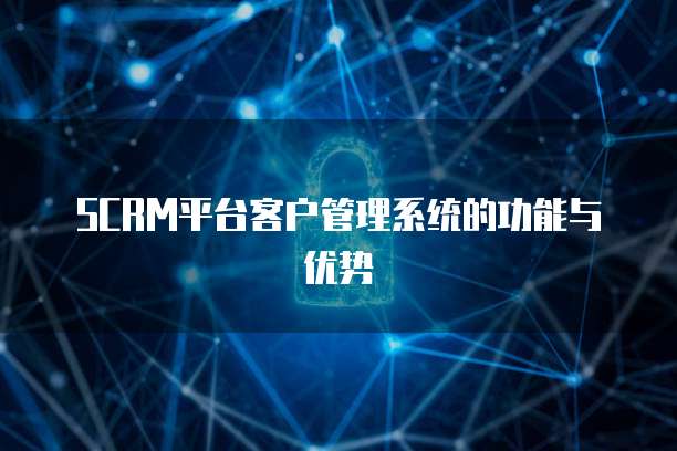 SCRM平台客户管理系统的功能与优势