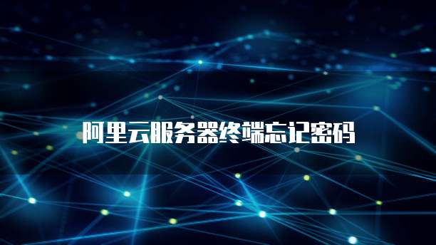 阿里云服务器终端忘记密码