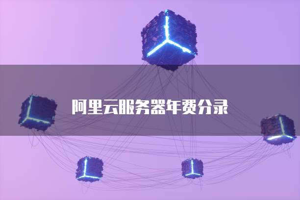 阿里云服务器年费分录