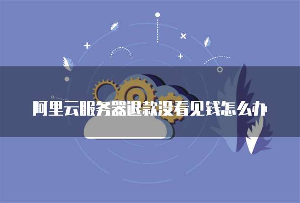 阿里云服务器退款没看见钱怎么办