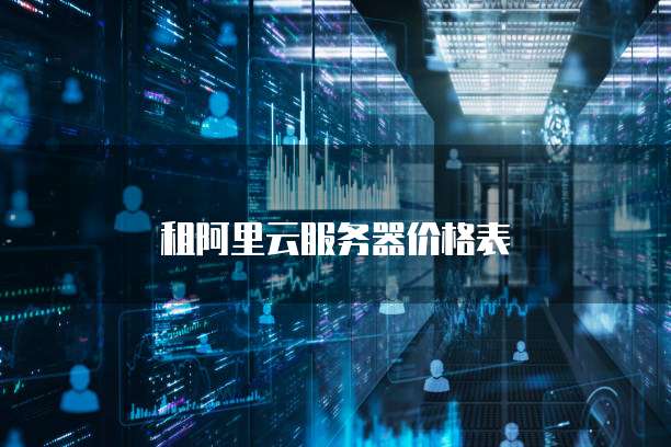 租阿里云服务器价格表