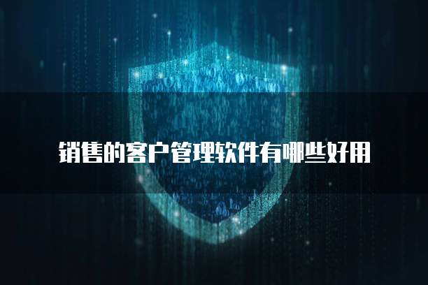 销售的客户管理软件有哪些好用