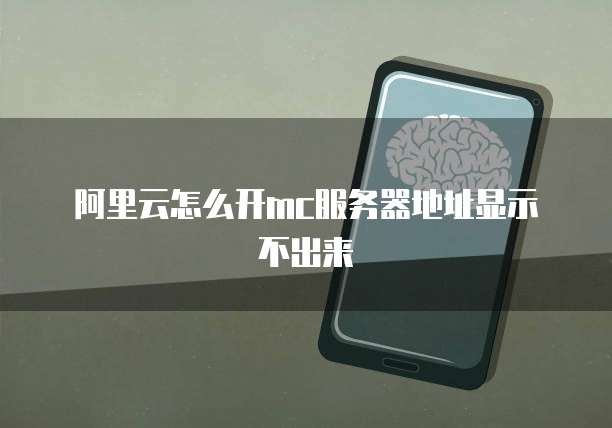 阿里云怎么开mc服务器地址显示不出来
