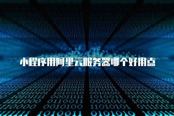 小程序用阿里云服务器哪个好用点