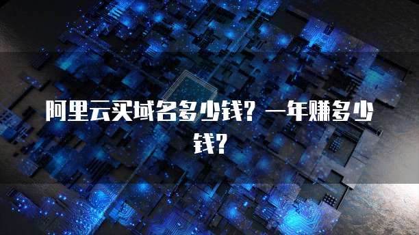 阿里云买域名多少钱?一年赚多少钱?