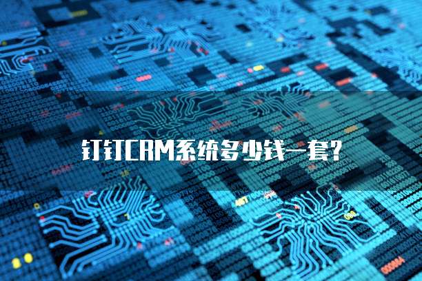 钉钉CRM系统多少钱一套?