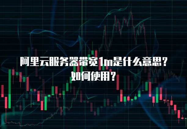 阿里云服务器带宽1m是什么意思?如何使用?