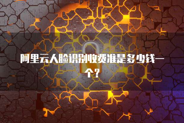阿里云人脸识别收费准是多少钱一个?