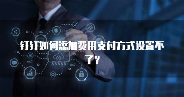 钉钉如何添加费用支付方式设置不了?