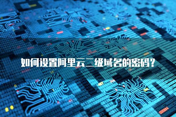 如何设置阿里云二级域名的密码？