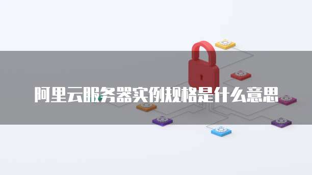 阿里云服务器实例规格是什么意思