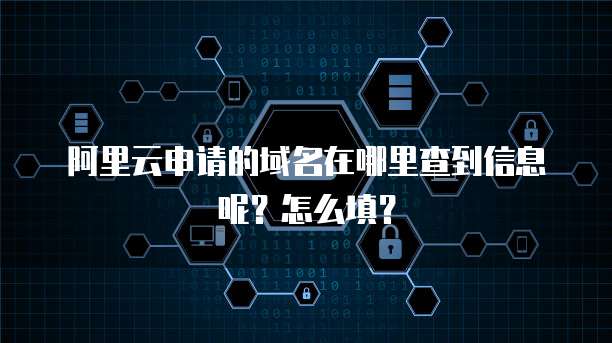 阿里云申请的域名在哪里查到信息呢?怎么填?