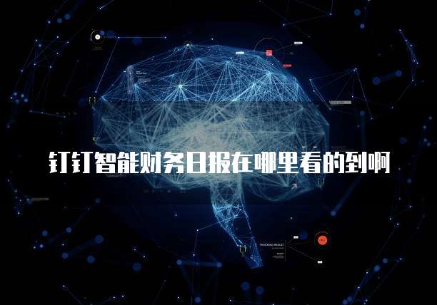 钉钉智能财务日报在哪里看的到啊