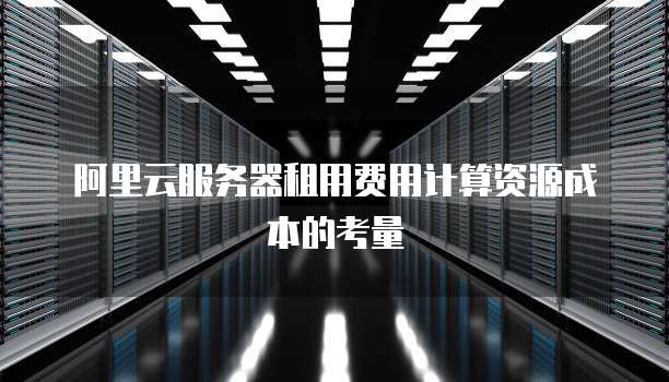 阿里云服务器租用费用计算资源成本的考量
