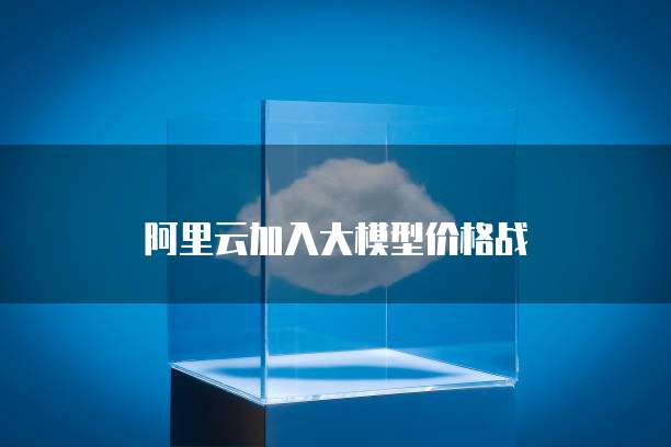 阿里云加入大模型价格战