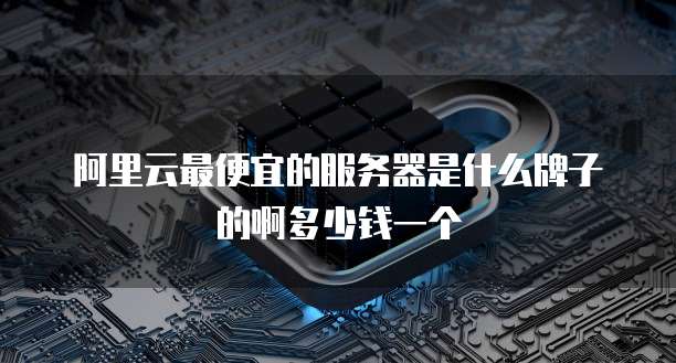 阿里云最便宜的服务器是什么牌子的啊多少钱一个