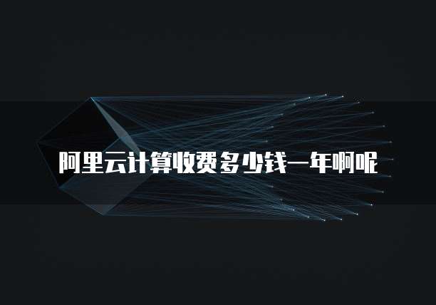 阿里云计算收费多少钱一年啊呢