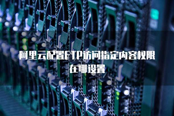 阿里云配置FTP访问指定内容权限在哪设置