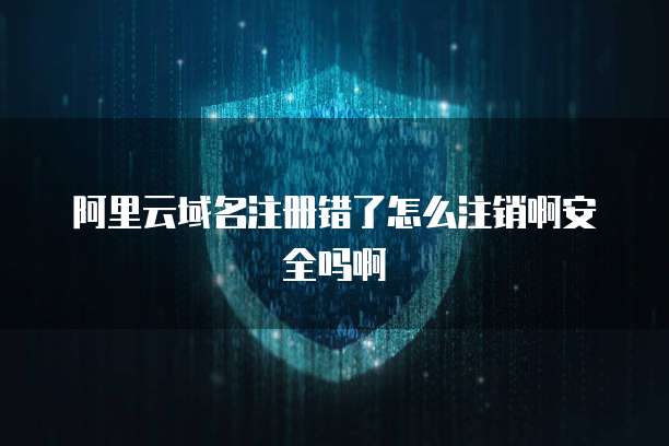 阿里云域名注册错了怎么注销啊安全吗啊