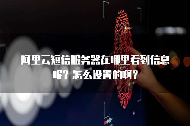 阿里云短信服务器在哪里看到信息呢?怎么设置的啊?