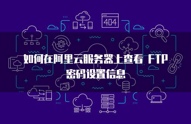 如何在阿里云服务器上查看 FTP 密码设置信息