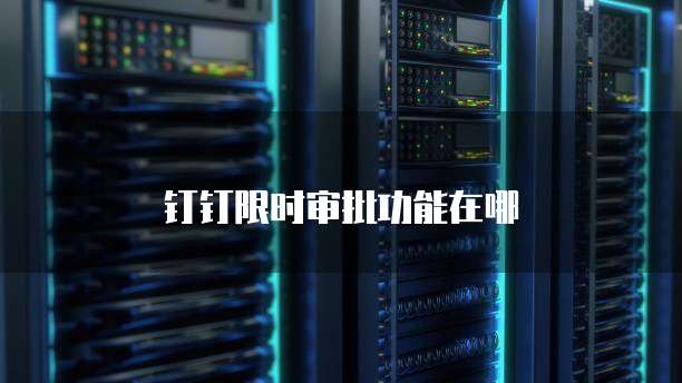 钉钉限时审批功能在哪