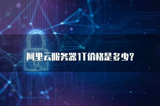阿里云服务器1T价格是多少？