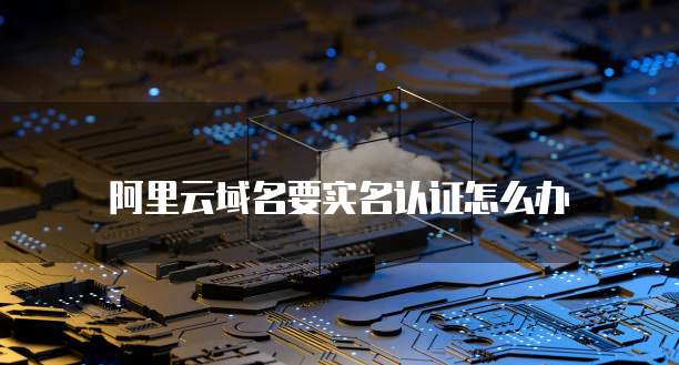 阿里云域名要实名认证怎么办